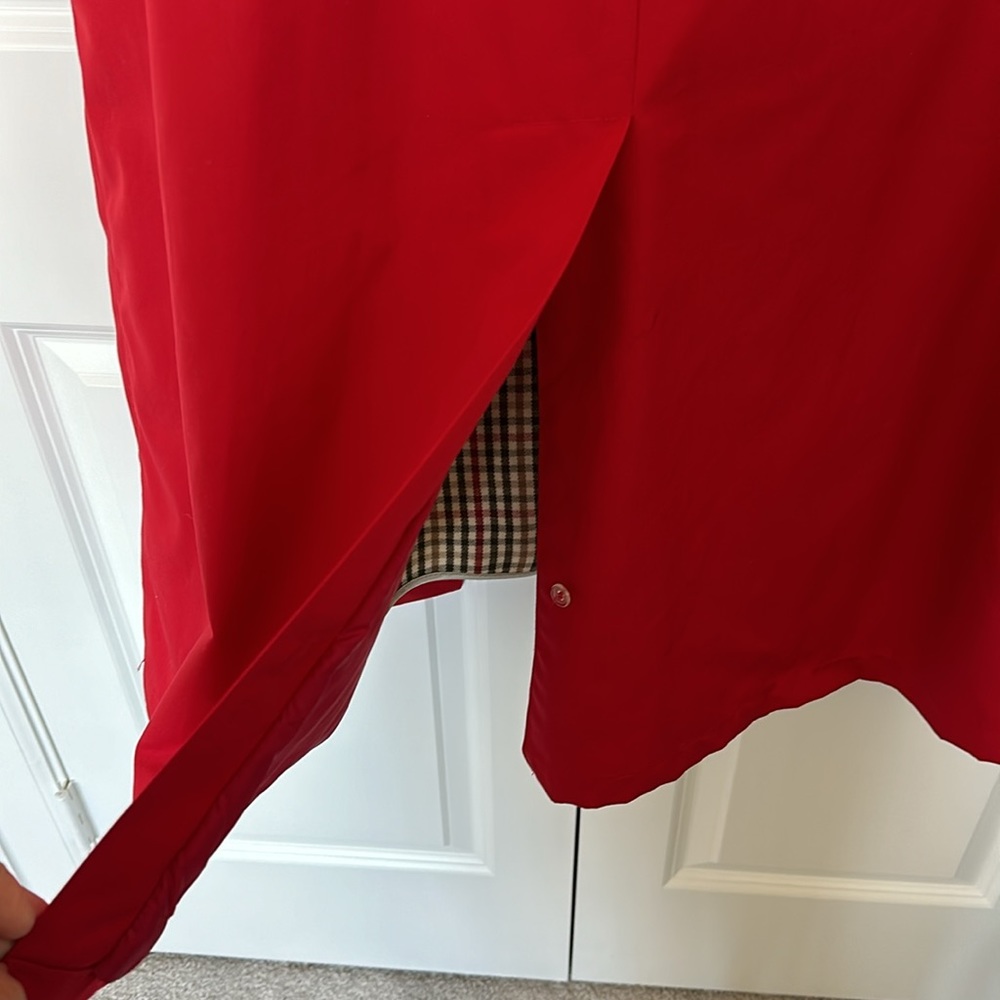 EUC Vintage London Fog Towne Edition Fully Lined Trench Coat Red Size 8 petite - Picture 11 of 16